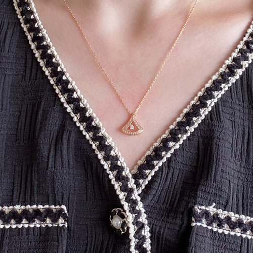 18K BVLGARI Dream Pave Diamond Openwork Necklace