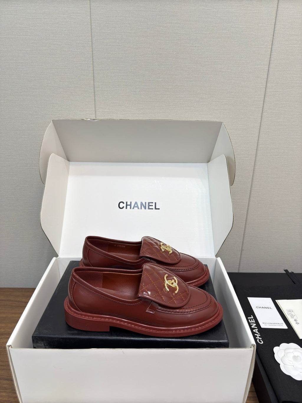 CHANEL MOASIN 2.5 CM IN JAM RED PREMIUM LAMBSKIN